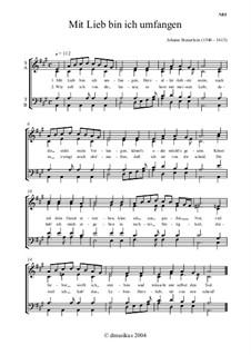Mit Lieb bin ich umfangen für Männerchor: In A-Dur by Иоганн Штуэрляйн