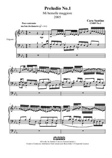 Prelude in e flat major for organ, CS089 No.1: Prelude in e flat major for organ by Santino Cara