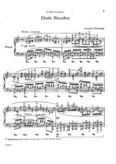 Etude macabre in D Minor: Для фортепиано by Леопольд Годовский