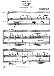 Лебедь: Для скрипки и фортепиано by Камиль Сен-Санс