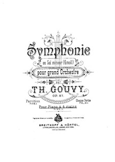 Симфония No.6, для фортепиано в четыре руки, Op.87: Симфония No.6, для фортепиано в четыре руки by Луи Теодор Гуви