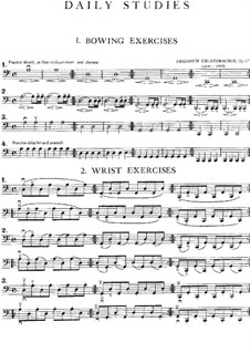 Ежедневные упражнения для виолончели, Op.67: Для одного исполнителя by Фридрих Грюцмахер