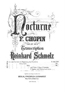 Ноктюрны, Op.27: No.2, для струнного квинтета – партия первой скрипки by Фредерик Шопен