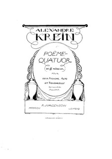 Поэма-квартет для струнных инструментов, Op.9: Скрипка II by Александр Крейн