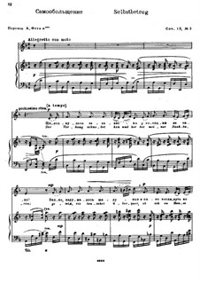 Двенадцать песен Гёте, Op.15: No.3 Самообольщение by Николай Метнер