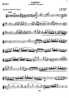 Концерт для флейты с оркестром: Партитура для флейты и фортепиано. Часть I – Партия флейты by Игнац Плейель