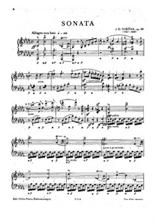 Соната для фортепиано си-бемоль минор, Op.20: Соната для фортепиано си-бемоль минор by Ян Вацлав Воржишек