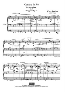 Cantata in d major for organ, CS099 No.2: Cantata in d major for organ by Santino Cara