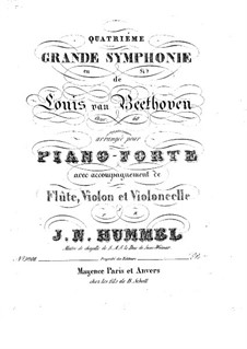 Симфония No.4, Op.60: Version for flute, violin, cello and piano by Людвиг ван Бетховен