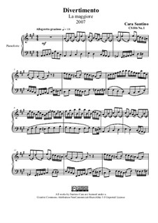 Fun at the piano in a major, CS106 No.1: Fun at the piano in a major by Santino Cara