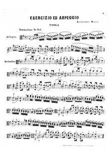 Esercizio ed Arpeggio for Viola, BI 314: Esercizio ed Arpeggio for Viola by Алессандро Ролла