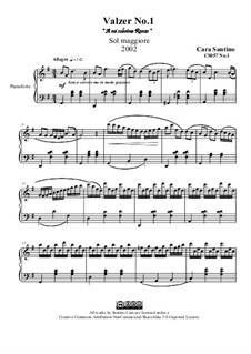 Waltz No.1 in G major for piano, CS057 No.1: Waltz No.1 in G major for piano by Santino Cara
