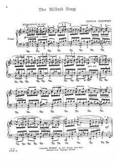 Миниатюры для фортепиано в четыре руки: The Miller's Song. Version for piano by Леопольд Годовский