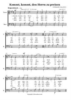 Kommt, kommt, den Herrn zu preisen: Kommt, kommt, den Herrn zu preisen by Джастин Генрих Кнехт