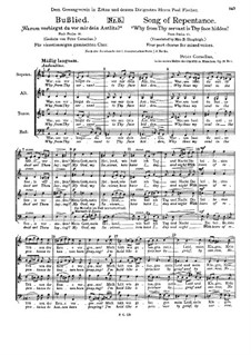 Drei Psalmlieder, Op.13: No.1 Song of Repentance by Петер Корнелиус