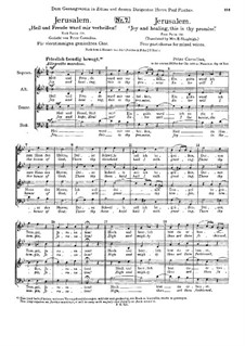 Drei Psalmlieder, Op.13: No.3 Иерусалим by Петер Корнелиус