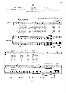 Шесть песен, Op.1: No.2 Фиалки by Петер Корнелиус