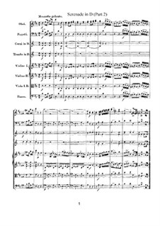 Хаффнер-серенада для оркестра No.7 ре мажор, K.250: Часть II by Вольфганг Амадей Моцарт