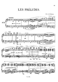 Симфоническая поэма No.3 'Прелюды', для фортепиано, S.511a: Для одного исполнителя by Франц Лист