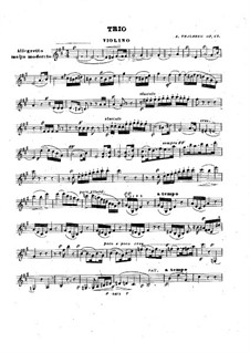 Фортепианное трио ля мажор, Op.69: Партии by Сигизмунд Тальберг