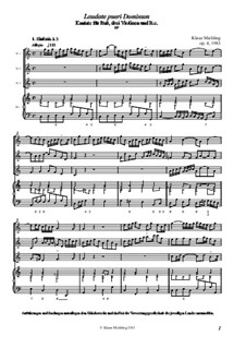 Laudate pueri Dominum, Op.4: Laudate pueri Dominum by Klaus Miehling