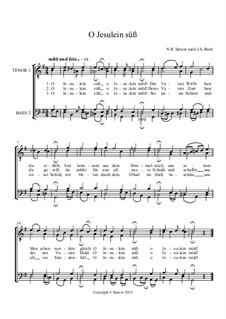 O Jesulein süss, BWV 493: Für Männerchor by Иоганн Себастьян Бах