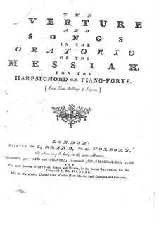 Фрагменты: Увертюра и песни, для голоса и клавесина (или фортепиано) by Георг Фридрих Гендель