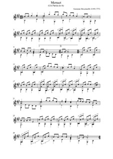 Партита для лютни ля мажор: Менуэт by Giuseppe Antonio Brescianello