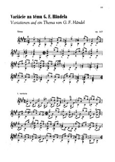 Вариации на тему Генделя, Op.107: Для гитары by Мауро Джулиани