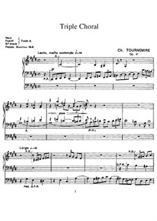 Triple Choral, Op.41: Triple Choral by Шарль Турнемир