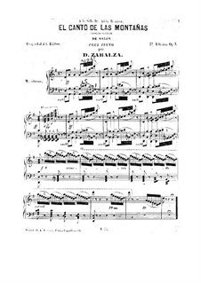 El canto de las montañas, Op.3: El canto de las montañas by Дамазо Сабальса