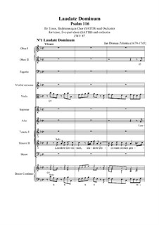 Laudate Dominum, ZWV 87: Laudate Dominum by Ян Дисмас Зеленка