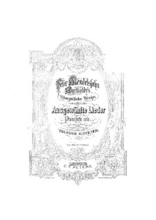 Избранные песни для фортепиано: Избранные песни для фортепиано by Феликс Мендельсон-Бартольди