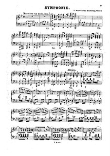 Симфония No.2 си-бемоль мажор 'Хвалебный гимн', Op.52: Для фортепиано by Феликс Мендельсон-Бартольди