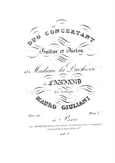 Концертный дуэт для гитары и скрипки, Op.25: Партии by Мауро Джулиани