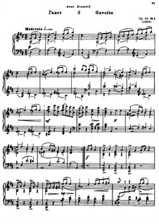 Три пьесы для фортепиано, Op.49: No.3 Гавот by Александр Глазунов