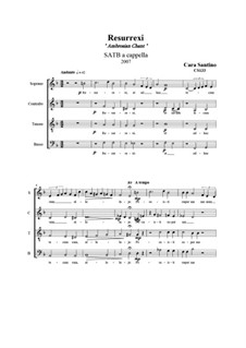 Resurrexi, motet for SATB a cappella, CS133: Resurrexi, motet for SATB a cappella by Santino Cara