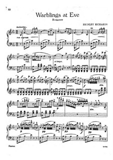 Transcription of Popular Melodies: Warblings at Eve by Бринли Ричардс