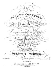 Концерт для фортепиано с оркестром No.4 ми мажор, Op.131: Партия фортепиано by Анри Герц