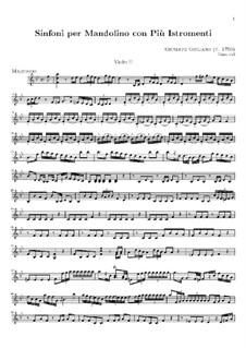 Симфония для мандолины и струнных инструментов: Скрипка II by Джузеппе Джулиано