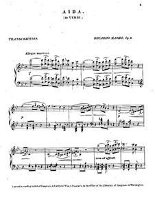 Транскрипция на тему из оперы 'Аида' Дж. Верди, Op.9: Транскрипция на тему из оперы 'Аида' Дж. Верди by Eduardo Marzo