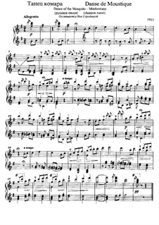 Танец комара (русская песня): Для фортепиано by Анатолий Лядов