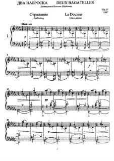 Два наброска, Op.17: Для фортепиано by Анатолий Лядов