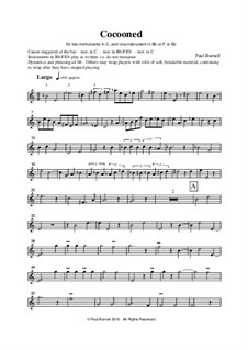 Cocooned, for two instruments in C, and one instrument in Bb or F or Eb: Cocooned, for two instruments in C, and one instrument in Bb or F or Eb by Paul Burnell