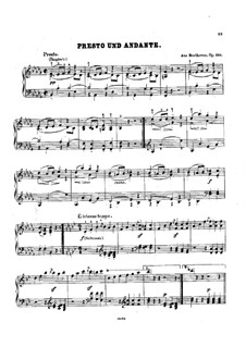 Струнный квартет No.13 си-бемоль мажор, Op.130: Престо и Анданте by Людвиг ван Бетховен