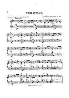 Четыре багатели, Op.39: No.4 Тарантелла by Филипп Шарвенка