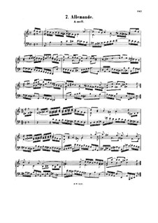 Аллеманда ля минор, BWV 835: Аллеманда ля минор by Иоганн Себастьян Бах