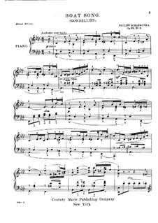 Песня гондольера, Op.63: Песня гондольера by Филипп Шарвенка