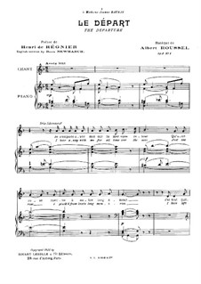 Четыре поэмы для голоса и фортепиано, Op.3: Четыре поэмы для голоса и фортепиано by Альбер Руссель