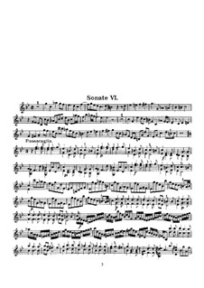 Восемь сонат для скрипки и бассо континуо, C.138-145: Соната No.6 – сольная партия by Генрих Игнац фон Бибер